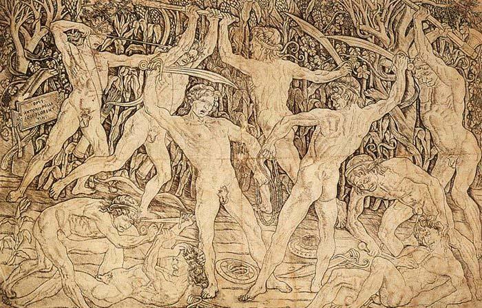 Antonio Pollaiuolo Battle of Ten Nudes Sweden oil painting art